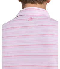 Southern Tide Driver Wild Winds Striped Short Sleeve Polo Shirt
