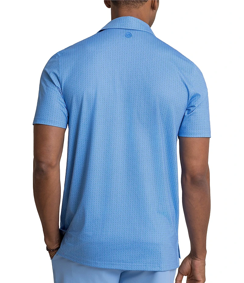 Southern Tide Driver Wild Winds Striped Short Sleeve Polo Shirt