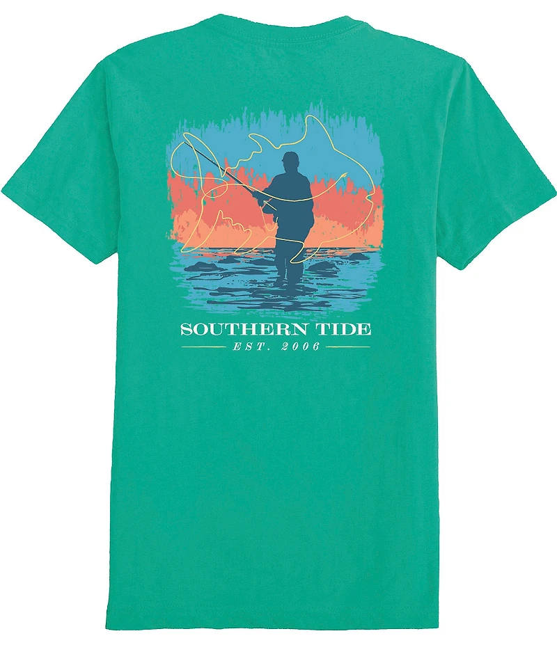 Southern Tide Fly Fishing Skipjack Outline Short Sleeve T-Shirt