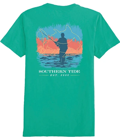 Southern Tide Fly Fishing Skipjack Outline Short Sleeve T-Shirt