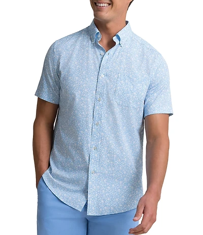Southern Tide Garden Blooms Short Sleeve Woven Shirt