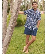 Southern Tide Grand Palms Short Sleeve Woven Shirt