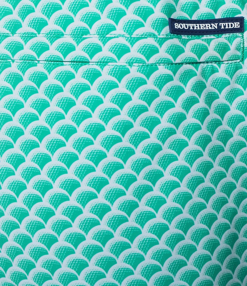 Southern Tide Green There Done That 6#double; Inseam Swim Trunks