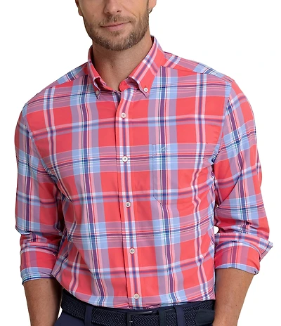Southern Tide Greenview Plaid Intercoastal Long Sleeve Woven Shirt