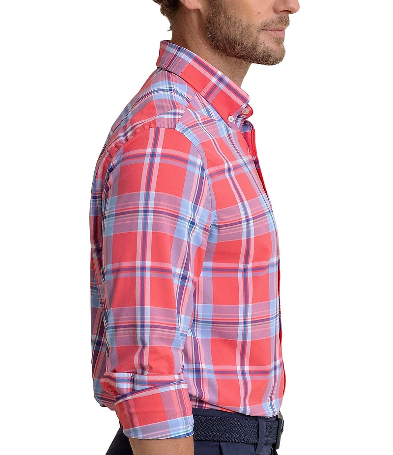 Southern Tide Greenview Plaid Intercoastal Long Sleeve Woven Shirt