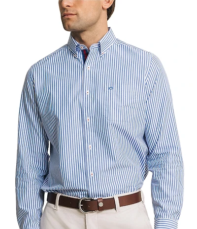 Southern Tide Gulfstream Stripe Long Sleeve Woven Shirt