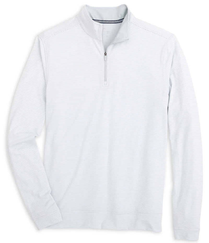 Southern Tide Heather Cruiser Micro Stripe Quarter-Zip Pullover