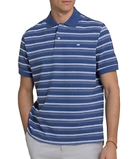 Southern Tide Heather Stripe Skipjack Short Sleeve Polo Shirt