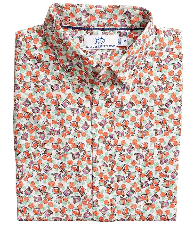Southern Tide Intercoastal Paloma Paradise Short Sleeve Woven Shirt