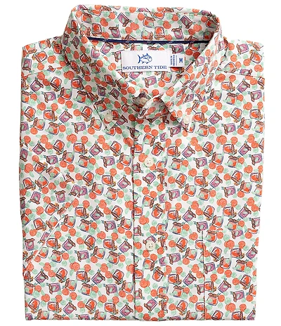 Southern Tide Intercoastal Paloma Paradise Short Sleeve Woven Shirt