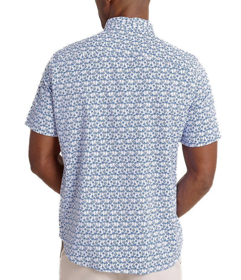 Southern Tide Intercoastal Performance Stretch Talk To The Palm Short Sleeve Woven Shirt