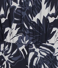 Southern Tide Karrigan Tropical Grand Palms Printed Halter Neck Sleeveless Performance Jumpsuit