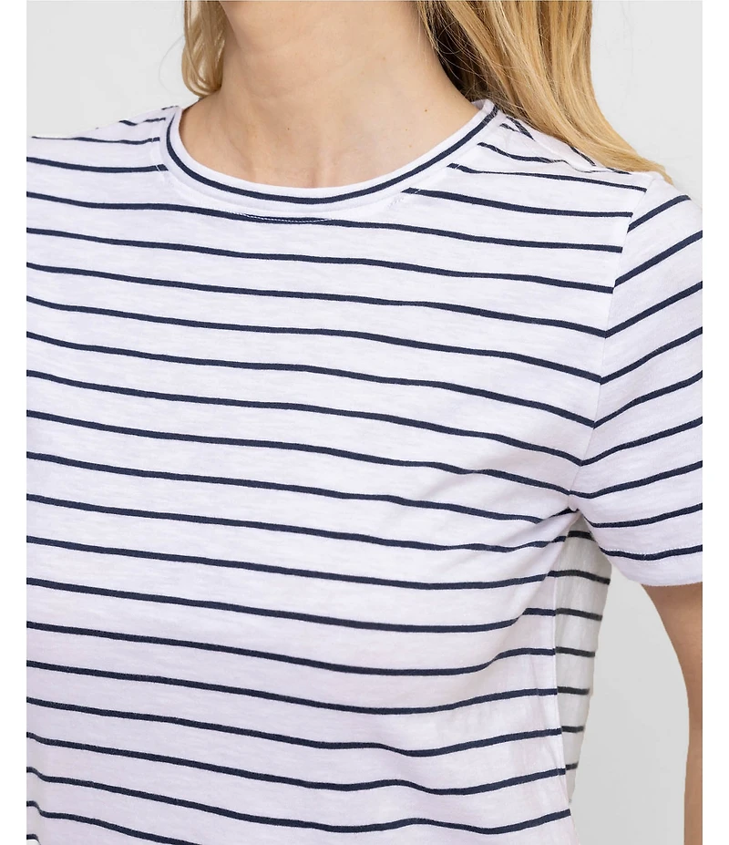 Southern Tide Knit Sunfarer Striped Crew Tee Shirt