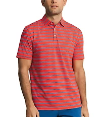 Southern Tide Moonlight Bay Coastal Breeze Stripe Short Sleeve Polo Shirt