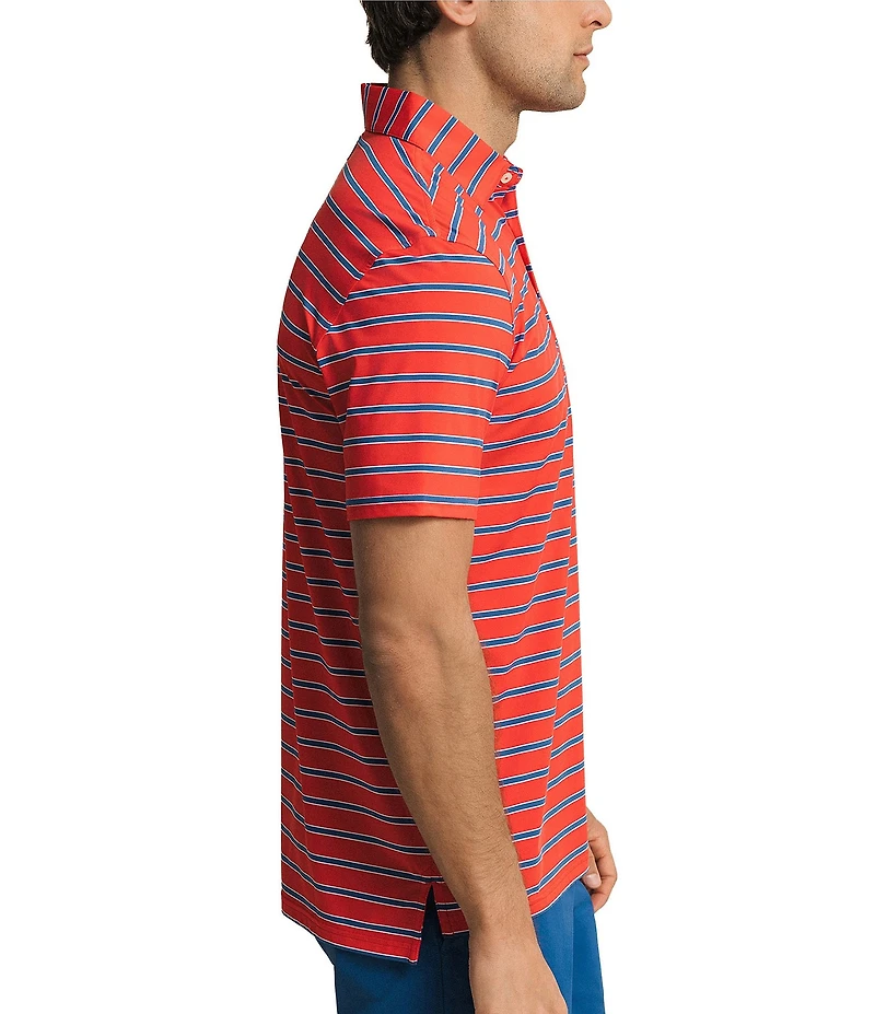 Southern Tide Moonlight Bay Coastal Breeze Stripe Short Sleeve Polo Shirt