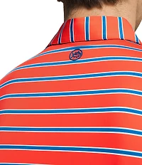 Southern Tide Moonlight Bay Coastal Breeze Stripe Short Sleeve Polo Shirt