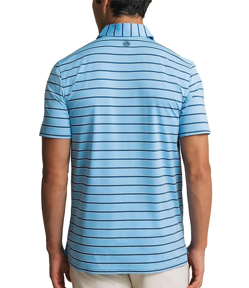 Southern Tide Moonlight Bay Coastal Breeze Stripe Short Sleeve Polo Shirt