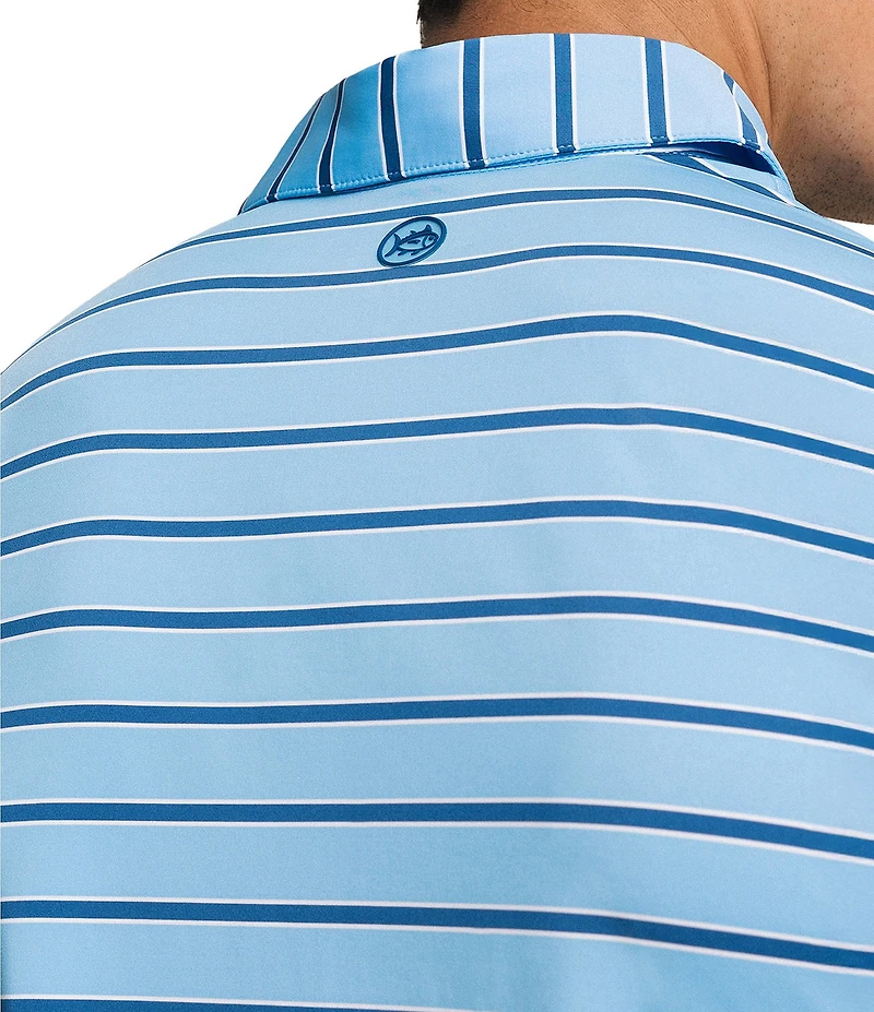 Southern Tide Moonlight Bay Coastal Breeze Stripe Short Sleeve Polo Shirt