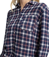 Southern Tide Niki Chilly Morning Plaid Long Sleeve Button Front Shirt
