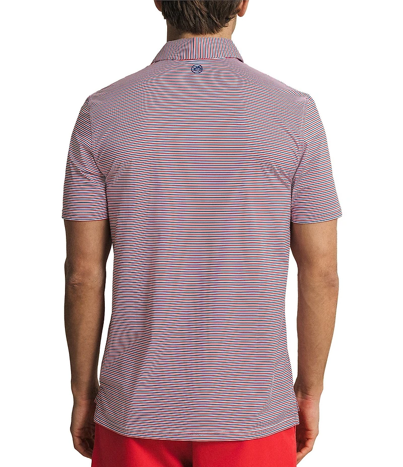 Southern Tide Pelican Landing Coastal Breeze Stripe Short Sleeve Polo Shirt