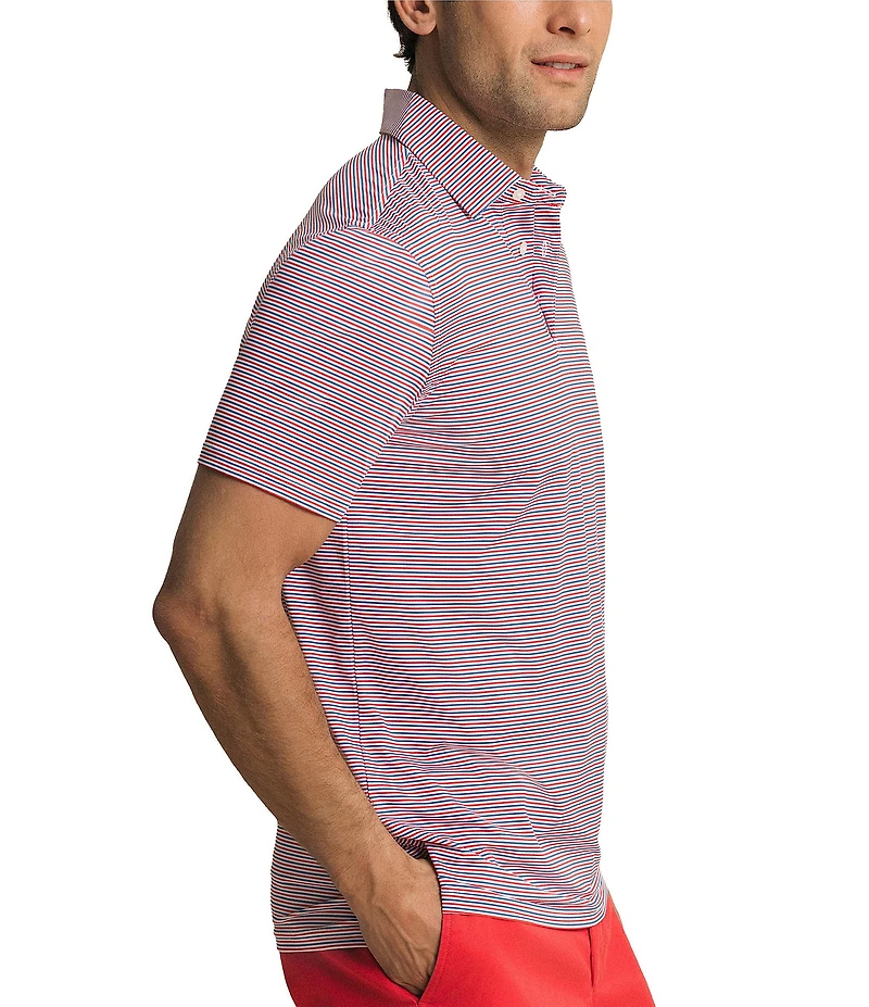Southern Tide Pelican Landing Coastal Breeze Stripe Short Sleeve Polo Shirt