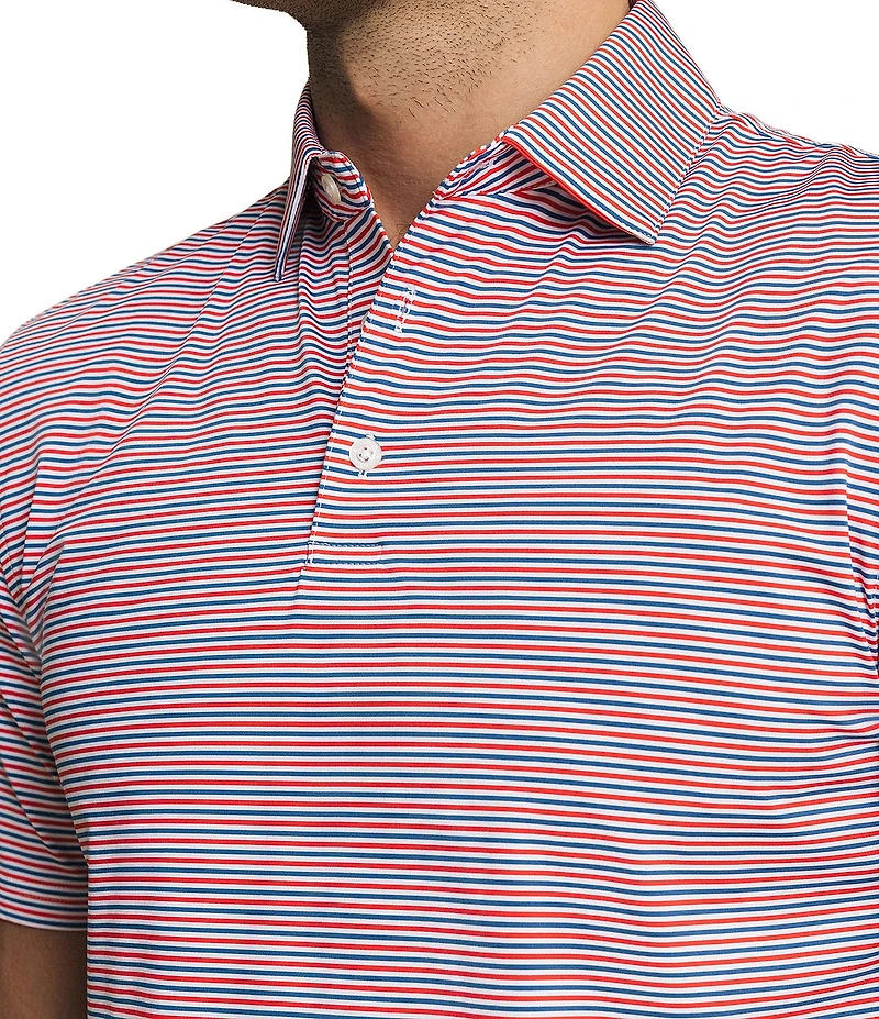 Southern Tide Pelican Landing Coastal Breeze Stripe Short Sleeve Polo Shirt