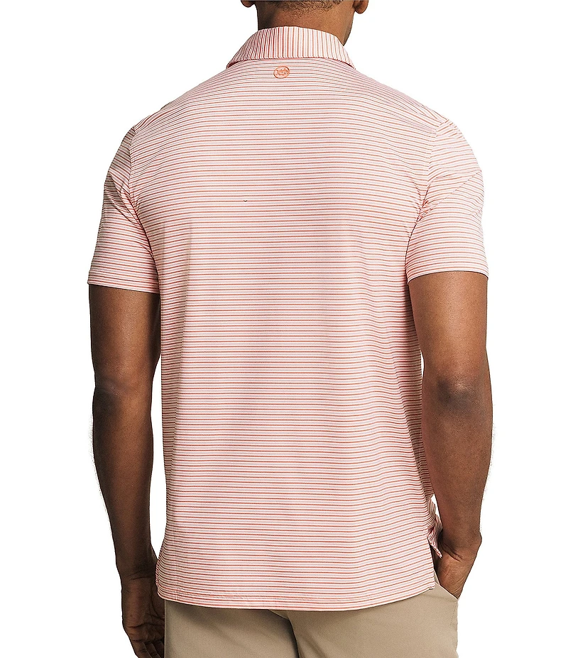 Southern Tide Pelican Landing Coastal Breeze Stripe Short Sleeve Polo Shirt