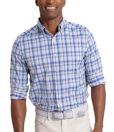 Southern Tide Performance Stretch Brrr° Intercoastal Charlesport Plaid Long Sleeve Woven Shirt