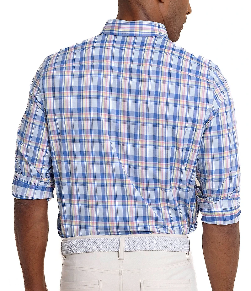 Southern Tide Performance Stretch Brrr° Intercoastal Charlesport Plaid Long Sleeve Woven Shirt