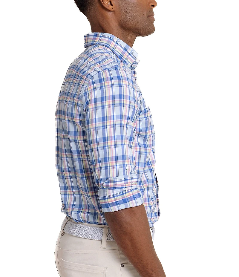 Southern Tide Performance Stretch Brrr° Intercoastal Charlesport Plaid Long Sleeve Woven Shirt