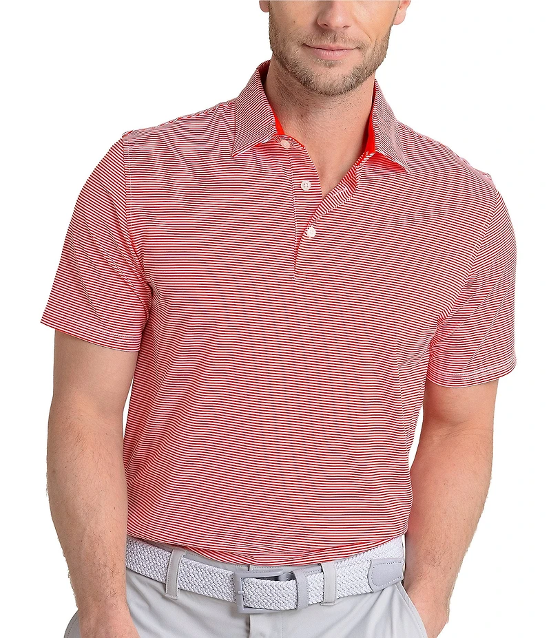 Southern Tide Performance Stretch Brrr°-eeze Meadowbrook Stripe Short Sleeve Polo Shirt