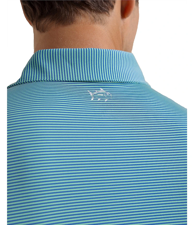 Southern Tide Performance Stretch Brrr°-eeze Meadowbrook Stripe Short Sleeve Polo Shirt