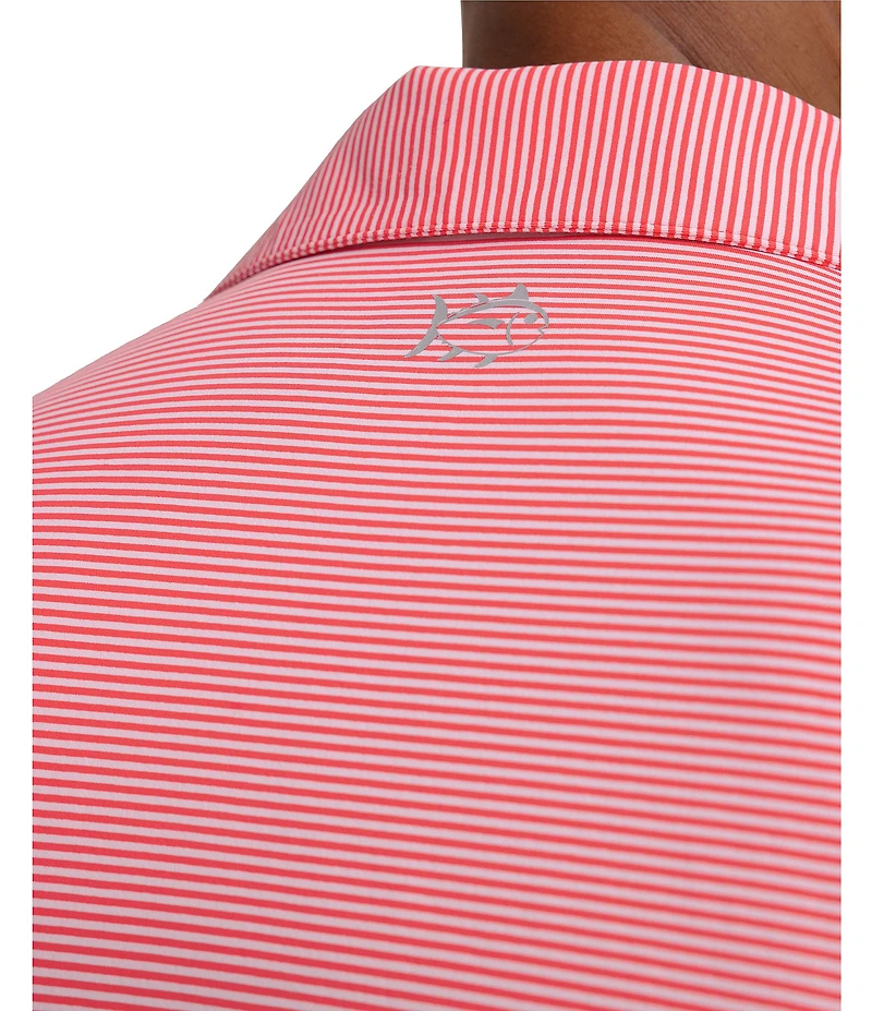 Southern Tide Performance Stretch Brrr°-eeze Meadowbrook Stripe Short Sleeve Polo Shirt