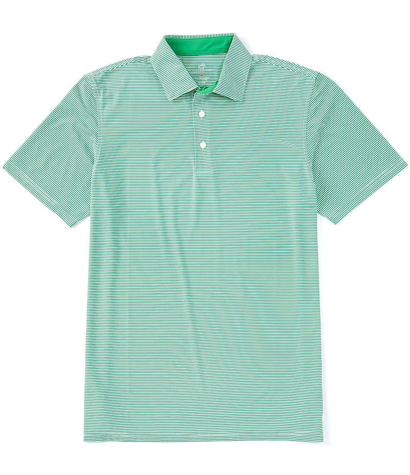 Southern Tide Performance Stretch Brrr°-eeze Meadowbrook Stripe Short Sleeve Polo Shirt