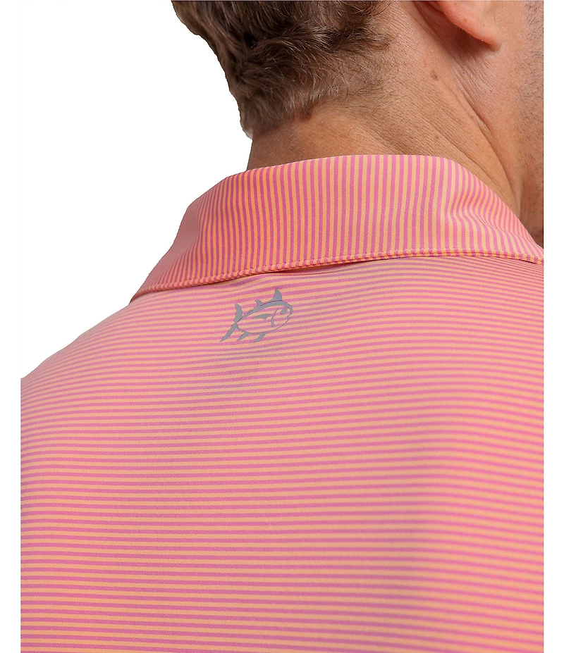 Southern Tide Performance Stretch Brrr°-eeze Meadowbrook Stripe Short Sleeve Polo Shirt