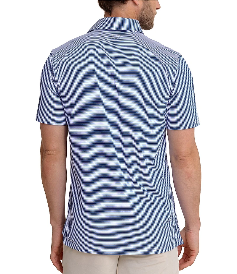 Southern Tide Performance Stretch Brrr°-eeze Meadowbrook Stripe Short Sleeve Polo Shirt