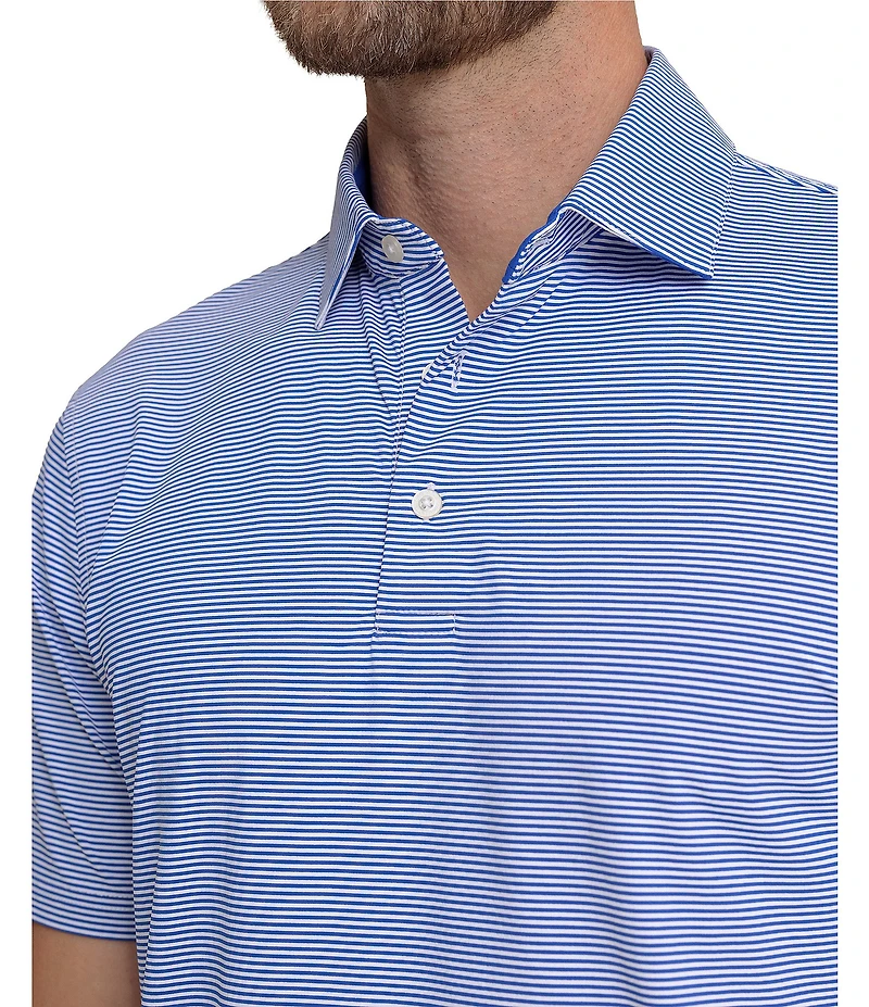 Southern Tide Performance Stretch Brrr°-eeze Meadowbrook Stripe Short Sleeve Polo Shirt