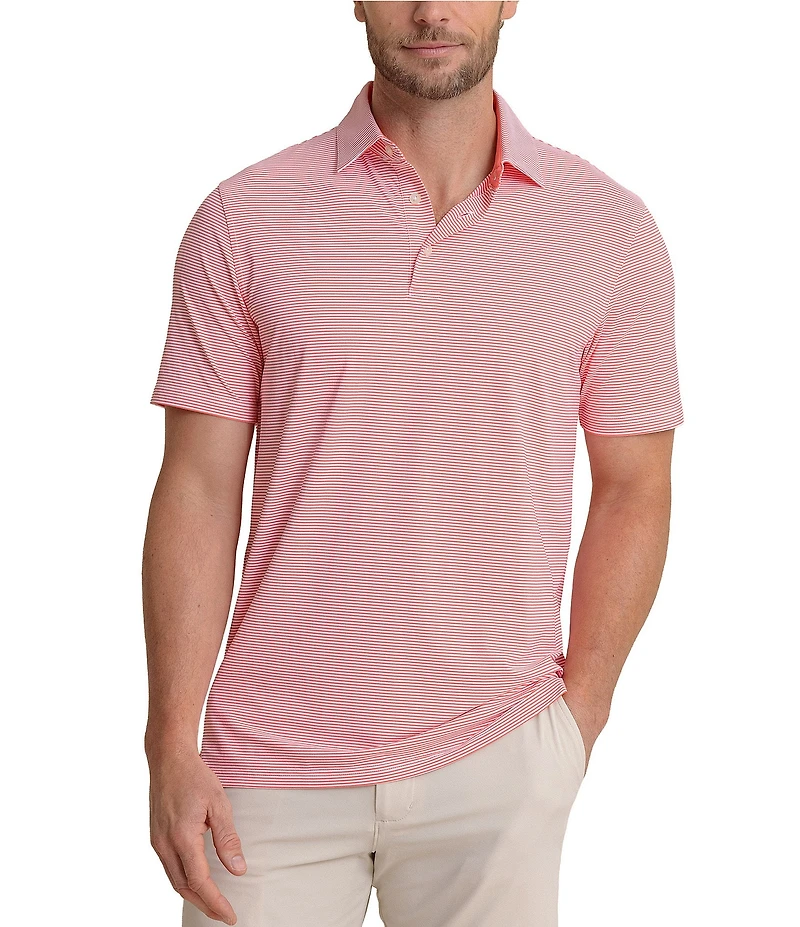 Southern Tide Performance Stretch Brrr°-eeze Meadowbrook Stripe Short Sleeve Polo Shirt