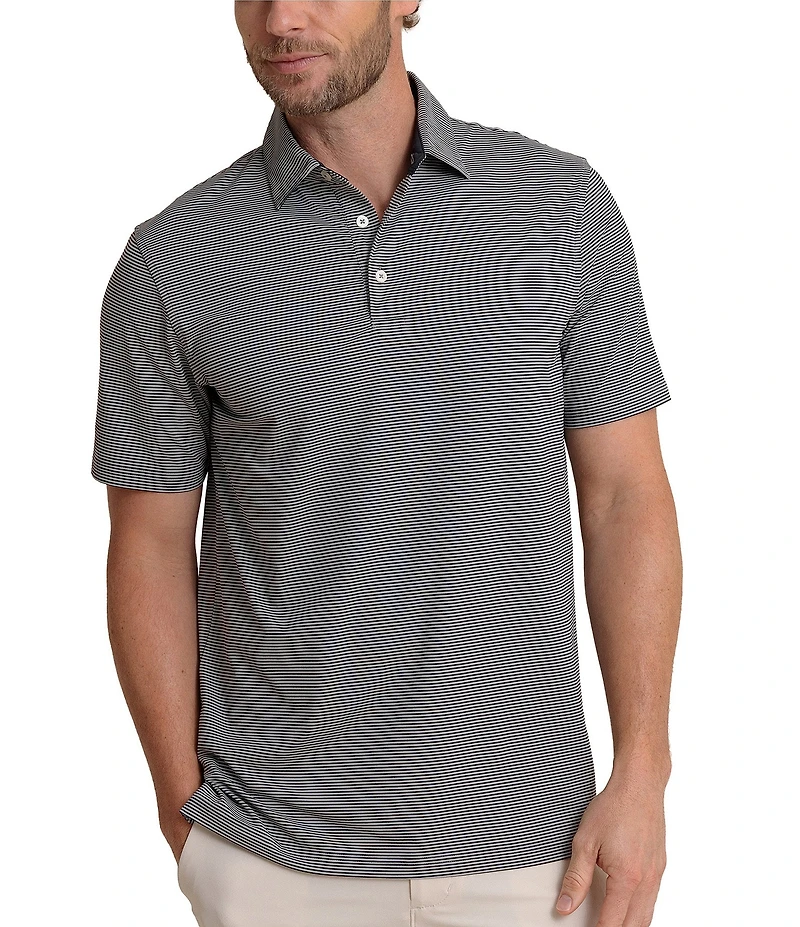 Southern Tide Performance Stretch Driver Coastal Geo Printed Short Sleeve Polo Shirt