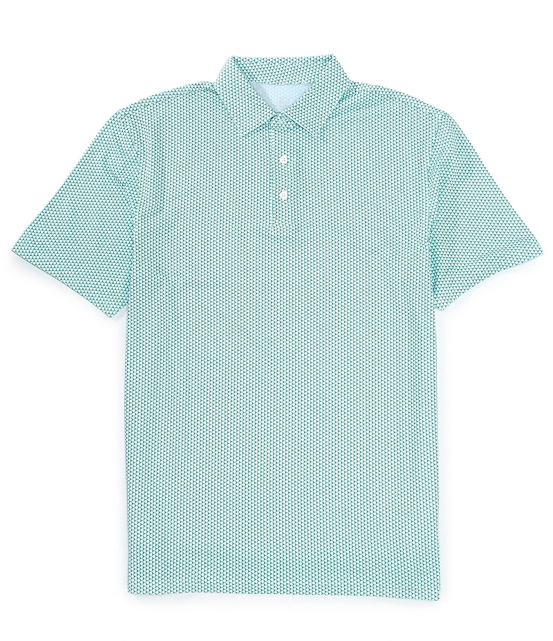 Southern Tide Performance Stretch Driver On The Ball Printed Short Sleeve Polo Shirt