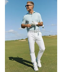 Southern Tide Performance Stretch Driver On The Ball Printed Short Sleeve Polo Shirt