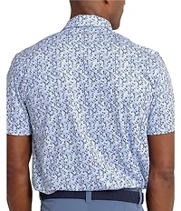 Southern Tide Performance Stretch Driver Petal Party Printed Short Sleeve Polo Shirt