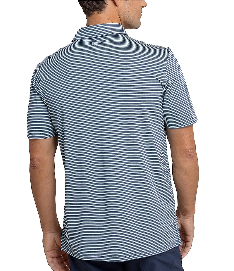 Southern Tide Performance Stretch Driver Sunbury Stripe Short Sleeve Polo Shirt