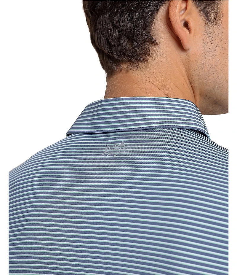 Southern Tide Performance Stretch Driver Sunbury Stripe Short Sleeve Polo Shirt