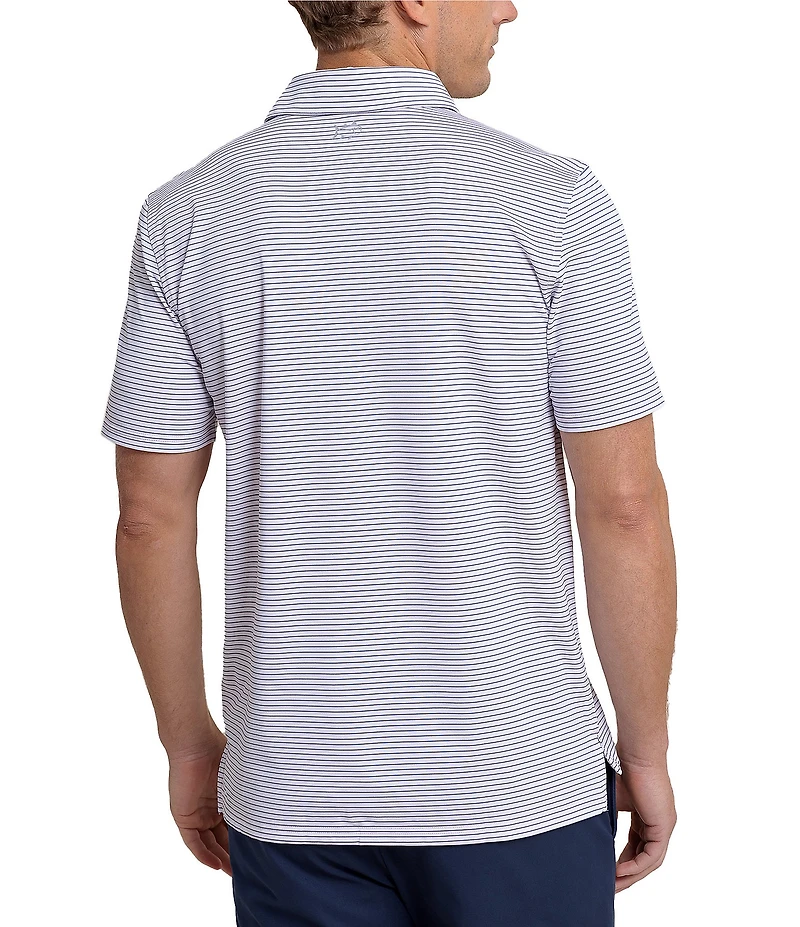 Southern Tide Performance Stretch Driver Sunbury Stripe Short Sleeve Polo Shirt