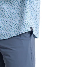 Southern Tide Performance Stretch Intercoastal Fintastic Short Sleeve Woven Shirt