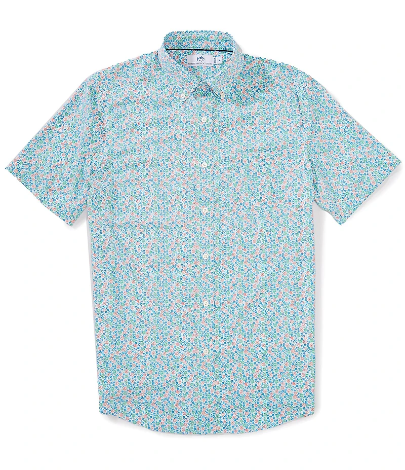 Southern Tide Performance Stretch Intercoastal Petal Party Short Sleeve Woven Shirt