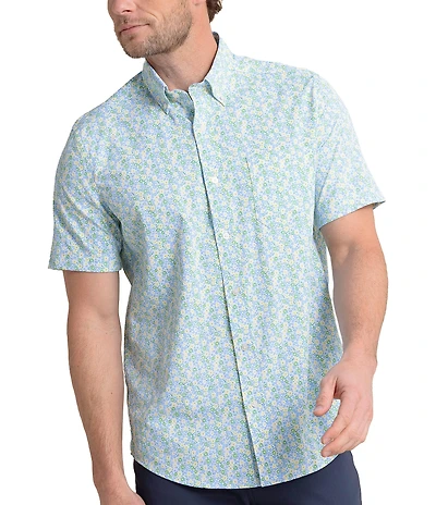 Southern Tide Performance Stretch Intercoastal Petal Party Short Sleeve Woven Shirt