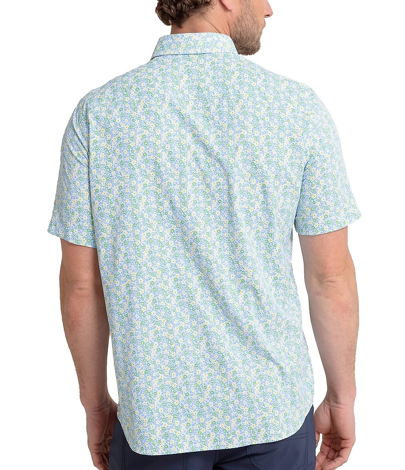 Southern Tide Performance Stretch Intercoastal Petal Party Short Sleeve Woven Shirt