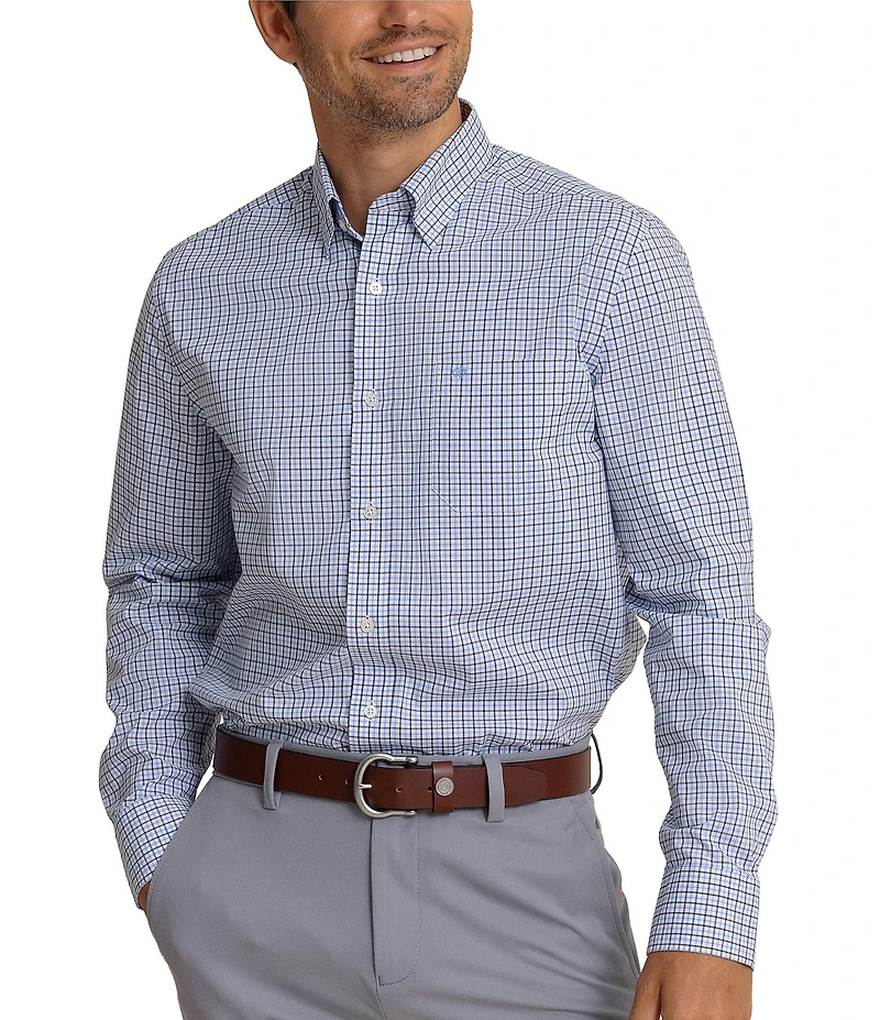 Southern Tide Performance Stretch Summerton Plaid Charleston Long Sleeve Woven Shirt